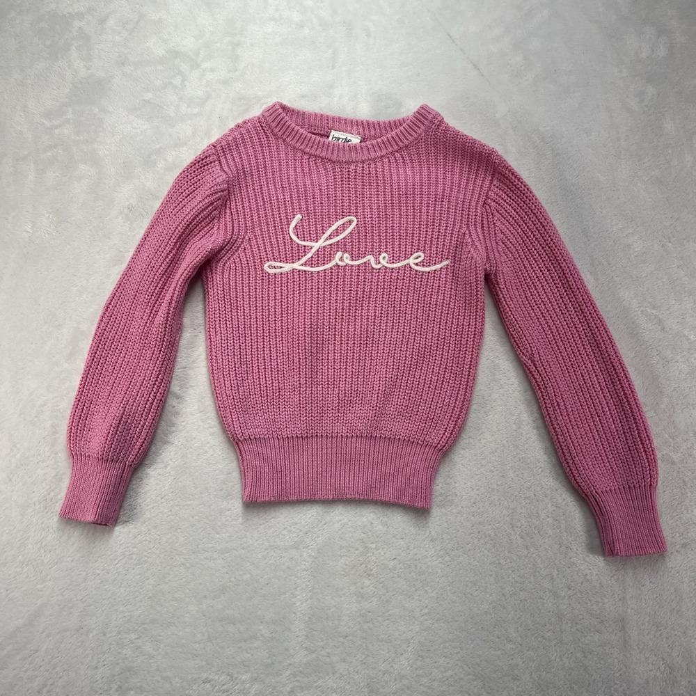 Birdie Bean Bamboo Knit Sweater Baby Girl 18-24m Pink Love